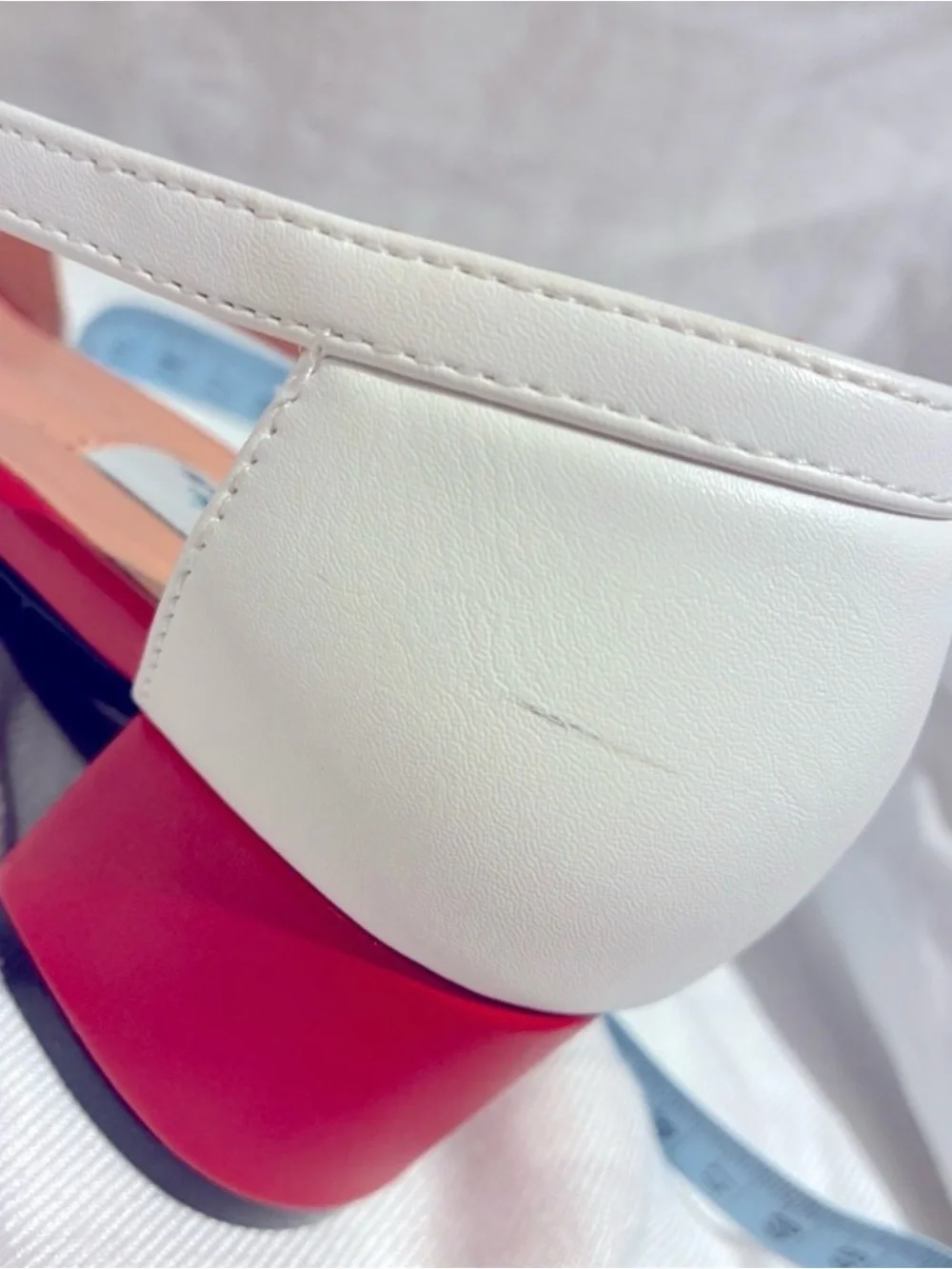 Lulu Hun Red, White, Pink Peep Toe Block Heels, Vintage Style, US sz 5/UK sz 3